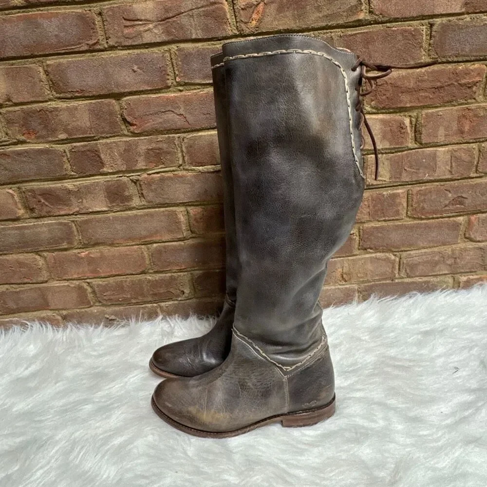BEDSTU Manchester Womens Taupe Rustic Mason Riding Boot 10